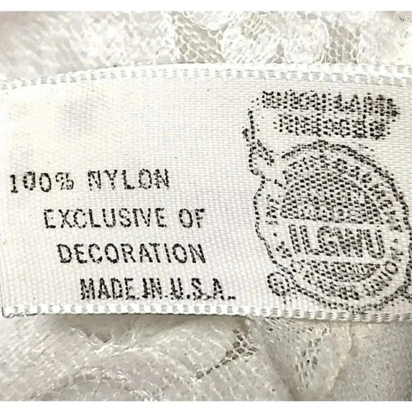Blanche by Erika McGowan Bridal Slip Gown Nylon Lace Peignoir Lingerie Sz Small - Picture 6 of 6